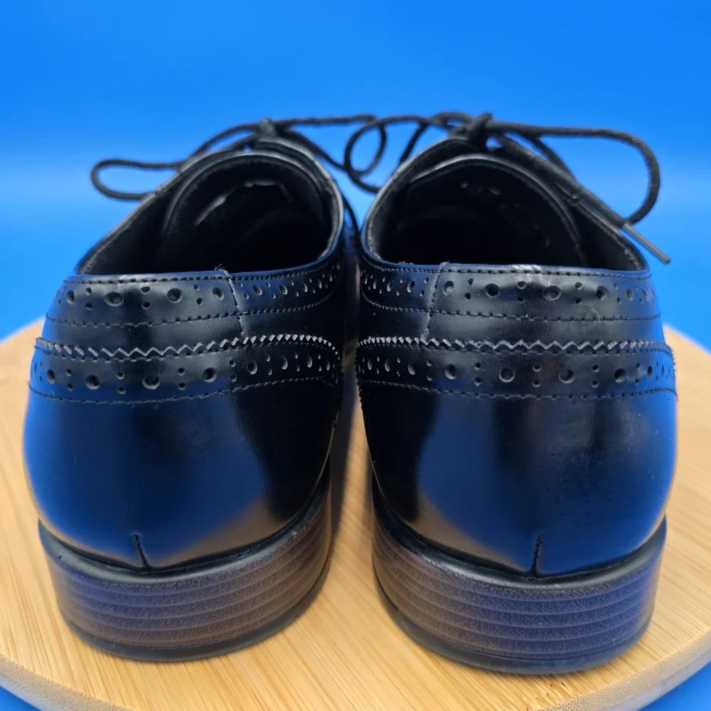Van Heusen Black Ramsey Wingtip Oxfords Dress‎ Shoes Men's 9.5M